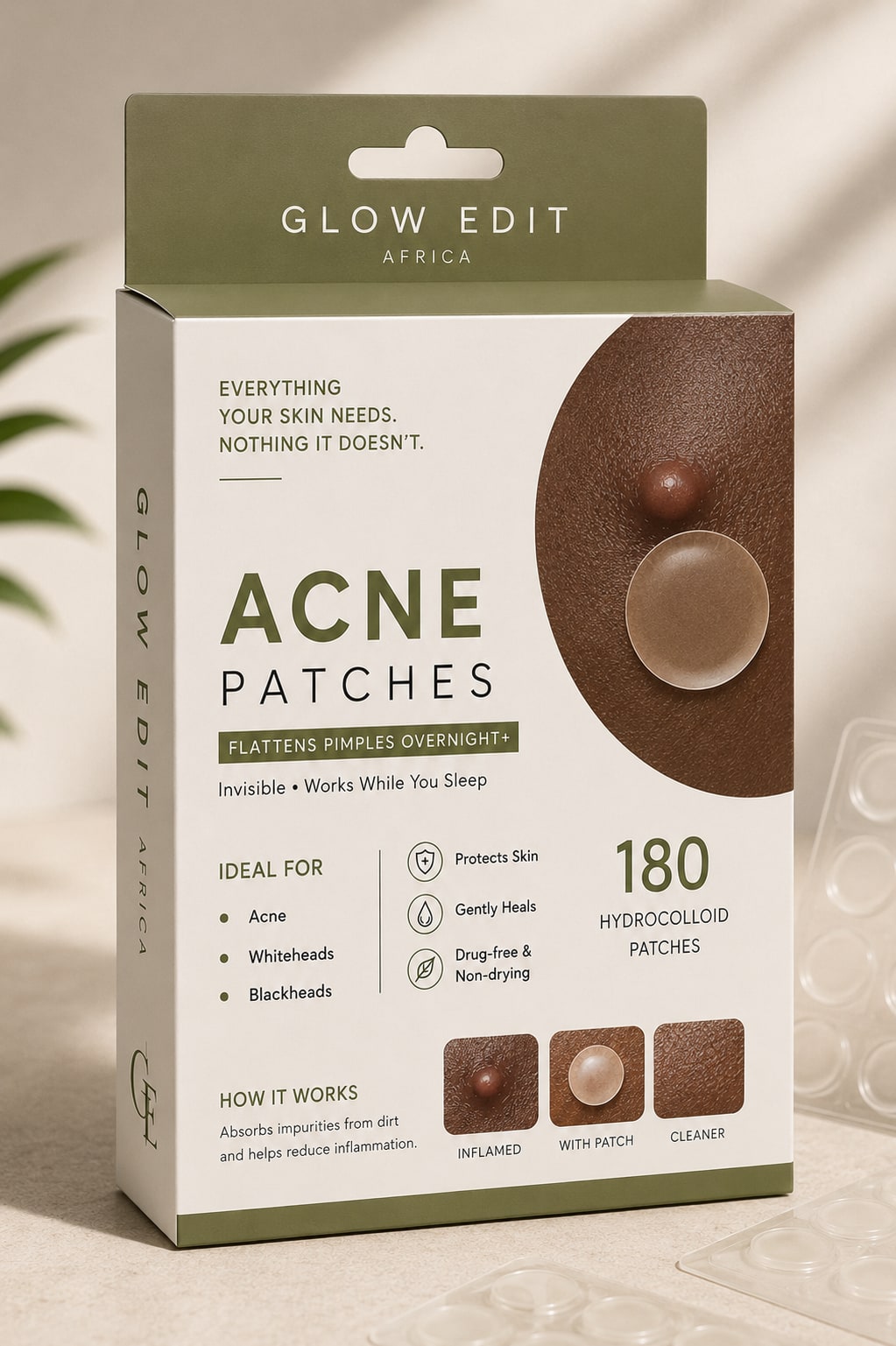 Glow Edit Hydrocolloid Acne Patches (180 patches)